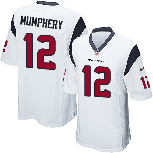 Men's Game Keith Mumphery Nike Jersey White Road - #12 NFL Houston Texans